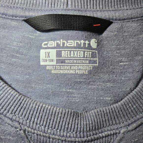 Carhartt Relaxed‎ Fit Midweight Crewneck Block Logo Sweatshirt Size 1X - Picture 4 of 4